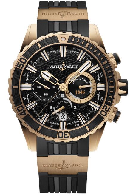 Review Best Ulysse Nardin Diver Chronograph 1502-151-3/92 watches sale